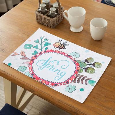 Table Mat Non-slip Decorative Bunny Rabbit Easter Place Mat Table Decor Home Supplies