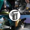 1PC Rechargeable Solar Searchlight Portable Flashlight with Metal Locking Clip for Hanging LED Searchlights and Side Lights