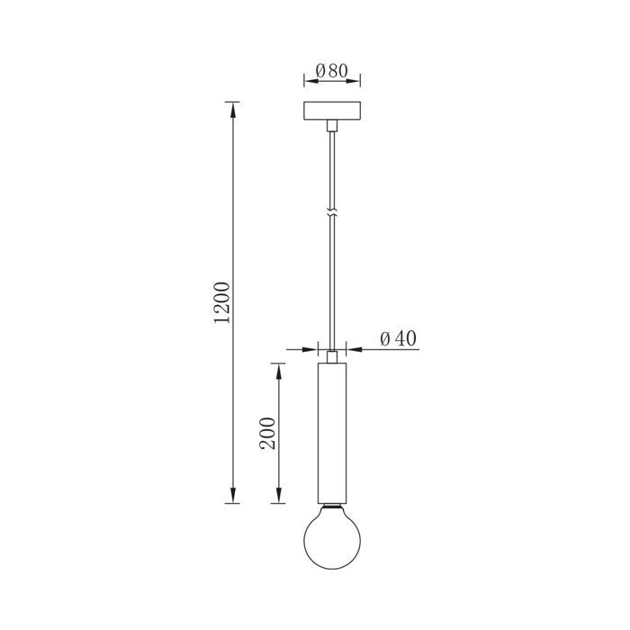 Suspension décorative 1xE27 23W IP20 – Doré