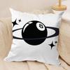 Black Ball 8 Cushion Cover Silky Short Plush Double-Sided Printed Pillow Case For Sofa All Seasons Home Decor Gift