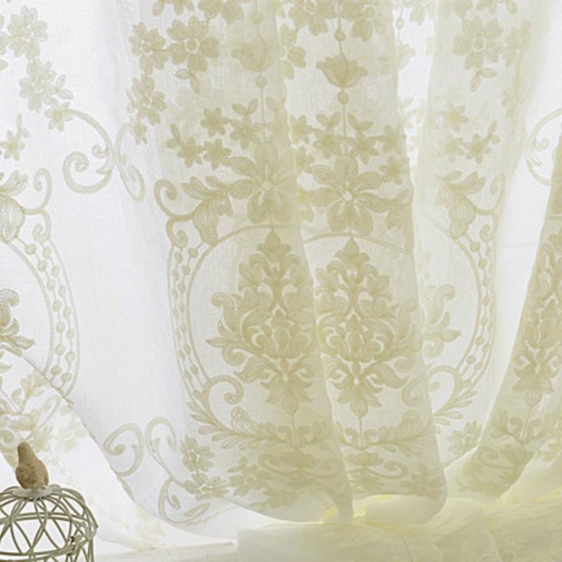 Tenda A Pannello In Pizzo Bianco 61x183 Cm – Ricamo Francese Per Porte In Vetro E Patio