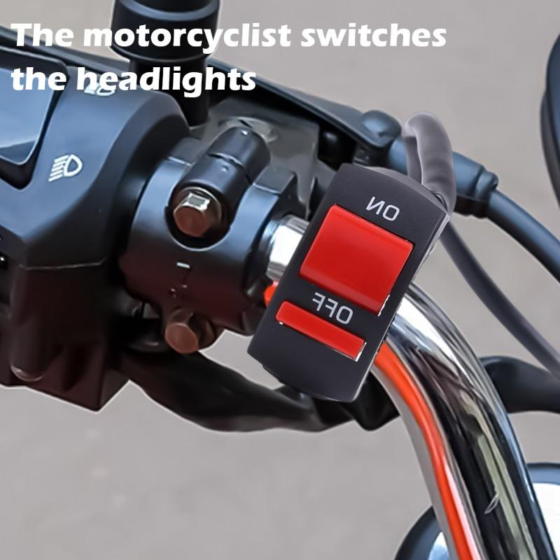 Motorrad-Lenker-Not-Aus-Schalter, Ein-/Ausschalter für Motorrad- und E-Bike-Scheinwerfer/Blinker, universeller Bedienknopf, 12 V, DIY