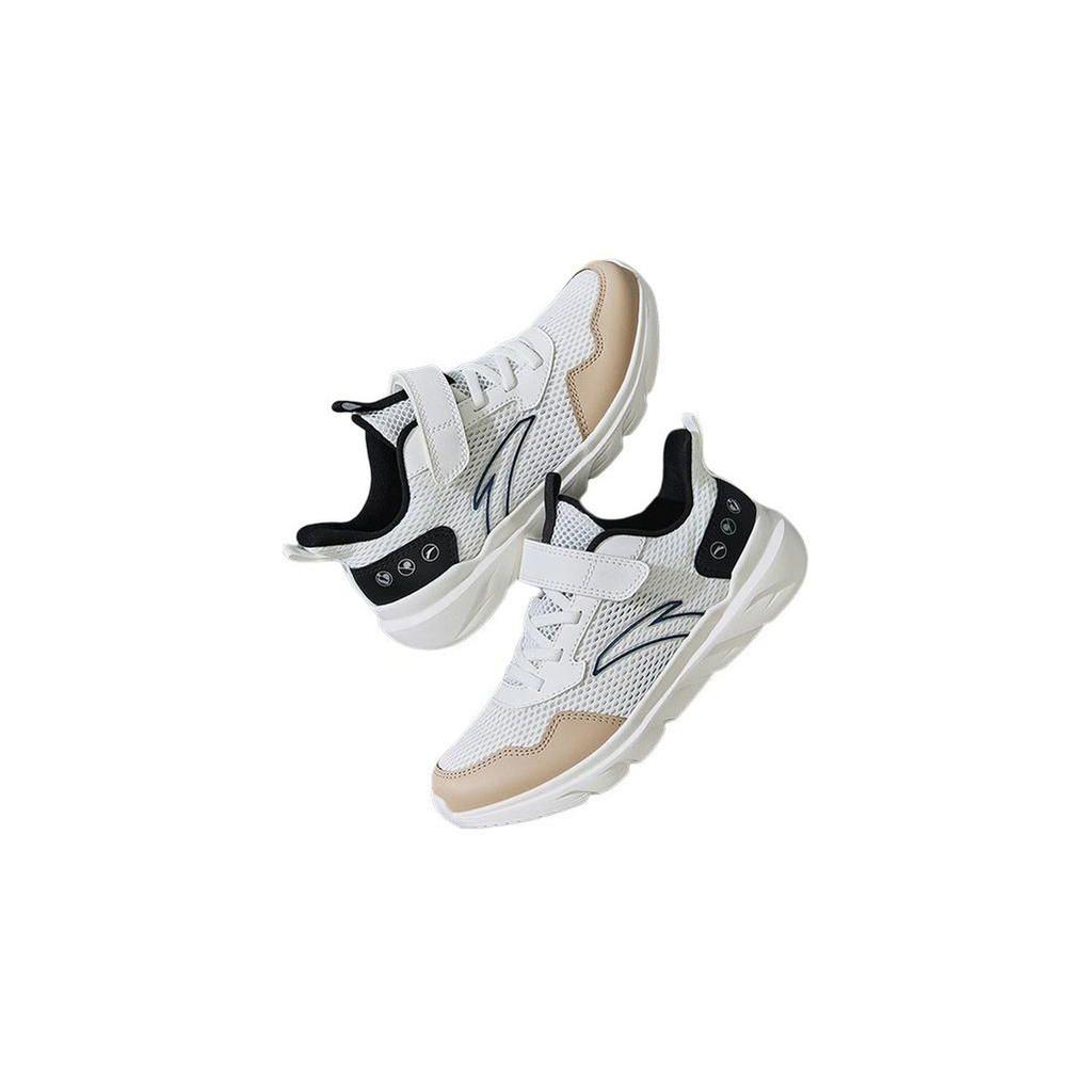 Anta Lightweight Durable Comfortable Breathable Low-Top Kids Running Shoes Men sneaker White Khaki A12435567-4
