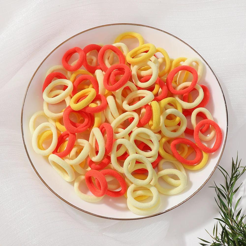 20pcs/lot Girl Elastic Hair Bands Girls Plush Ball Rubber Band for Children Sweets Scrunchie Hair Ties Kids Hair Accessories