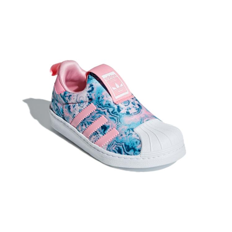Adidas Originals SUPERSTAR 360 C Low top Kids' Skateboarding Shoes Pink Blue White Children Aged 3 7 Years Old CG6570