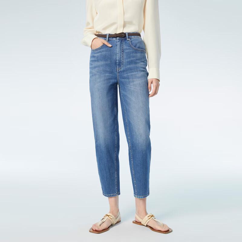 

OVVOVV Женские джинсы средней посадки, укороченные, зауженные, из итальянской ткани 27