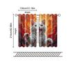 2 Pcs, Filtering Curtains (excluding Rods, Non-movable, Without Batteries) Screaming Cat for Use In Bedrooms and Living Rooms