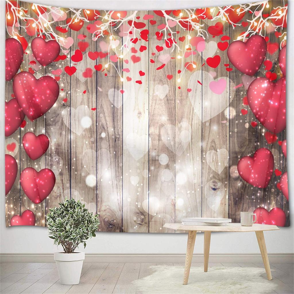 Love Heart Tapestry Romantic Lover Tapestry Creative Gift Tapestry Wall Hanging Decor Tapestries Bedroom Home Living Room Dorm