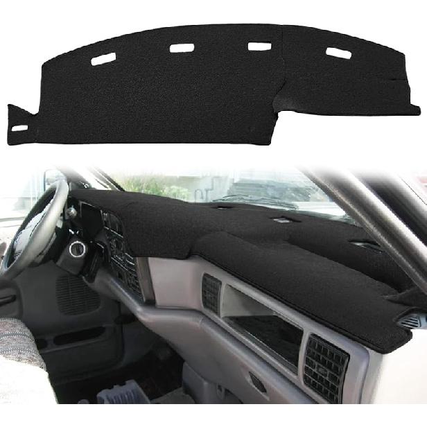 Yiz Dashboard Cover Dash Cover Mat Pad  Fit For Dodge Ram 1500 2500 3500 1998 1999 2000 2001 (98-01Black) Y21