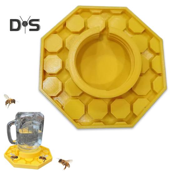 Bievanningsfat Hage Biefôringsskål for Mason-glass 3D-printet Biedrikkestasjon Birøktverktøy for Bikube Bigårdstilbehør