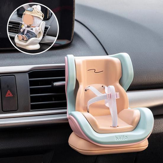 Doll Car Seat with Soft Furry Cushion Seat Cover Safety