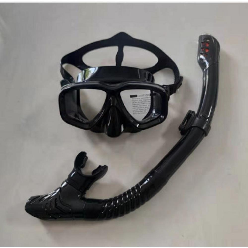 Tempered Glass Diving Goggles Full Dry Snorkeling Set