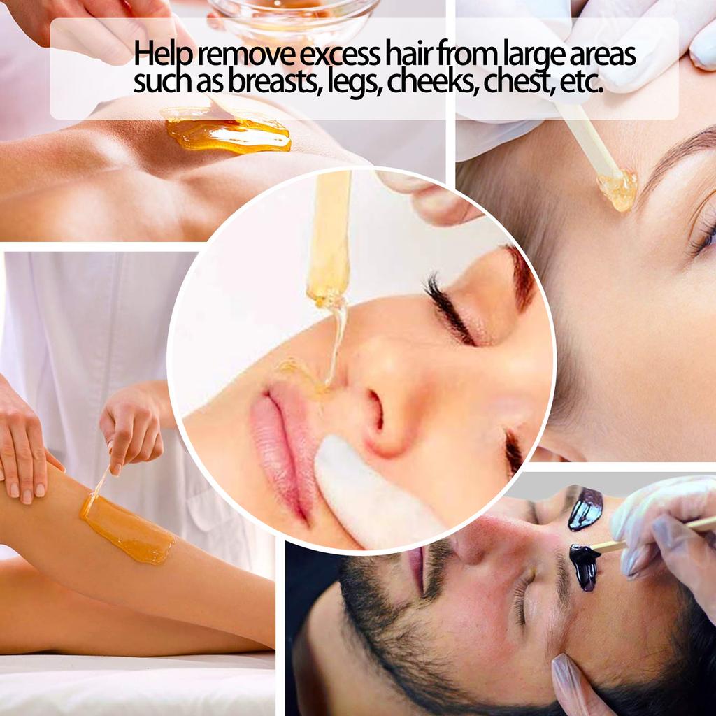 20pcs Facial Body Hair Removal Wax Spatulas Applicator Tool Wooden Wax Sticks (Guitar Shape)