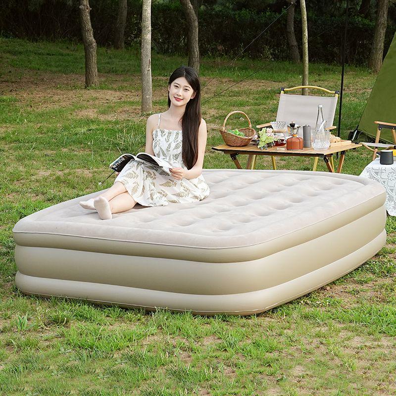 Dual-Use Self-Inflating Air Mattress for Home & Outdoor Camping
