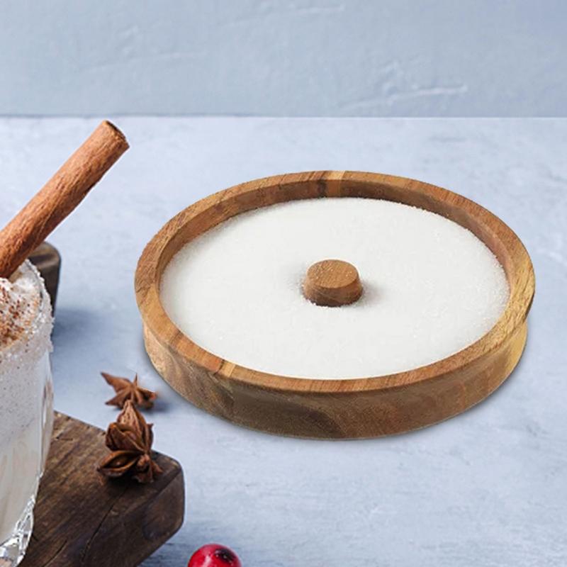 Cocktail-Ränder für Getränke Mehrzweck-Holz-Zucker-Ränder Margarita-Salz-Ränder Schale Barzubehör für Säfte Margarita