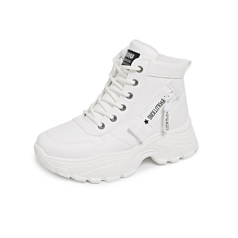 6583 snow boots high-top shoes women's shoes new autumn and winter thick-soled velvet cotton shoes warm Martin boots