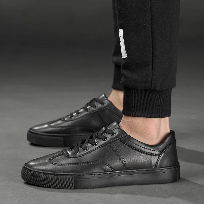 Spring Men's Genuine Leather Casual Shoes Simple Commuting Men's Oxford Shoes Thick Soled Versatile Work Shoes Big Size  35-49