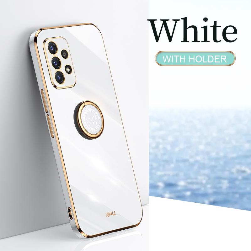 Custodia per Telefono con Cornice Placcata Per Samsung Galaxy A72 A52 A32 4g A22 A53 5g A 72 52 32 22 2021 Lusso Cover Posteriore in Silicone