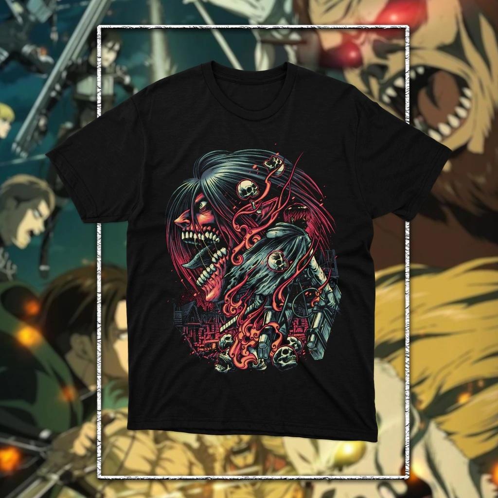 Attack on Titan anime 2026 AOT Graphic Unisexs TShirt Unisex ONeck 100 Cotton Short Sleeve Y2k Oversized Fashion Popular Tee