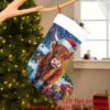 Christmas Decoration Fireplace Hanging Stocking Christmas Highland Cow Christmas Tree Christmas Gift (2)Pcs 2D