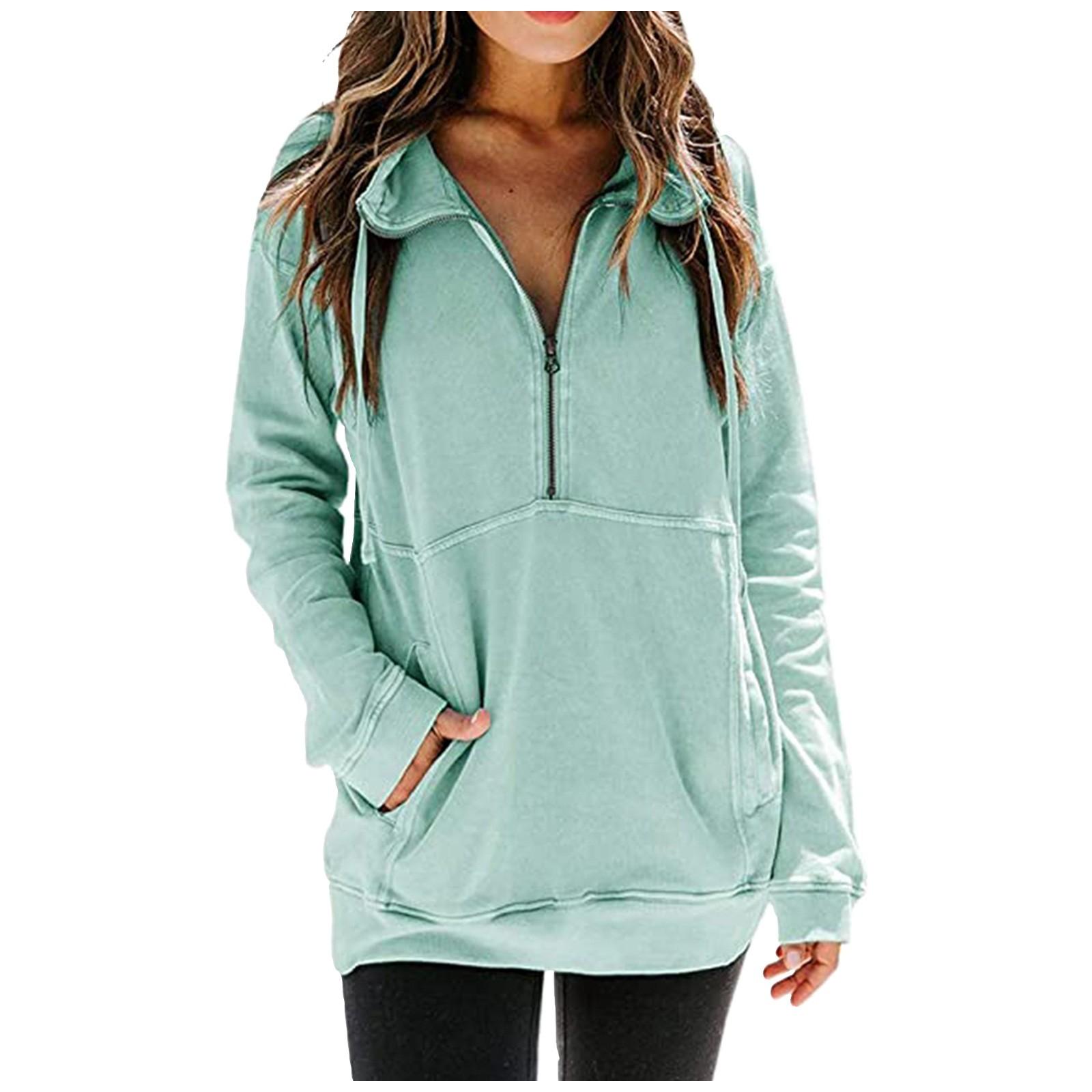 

Women Sweatshirts Long Sleeve Oversized Pullover Tunics With Pockets XL