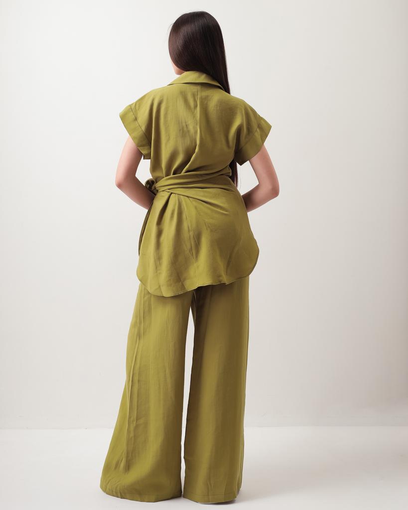 Women's Summer Suit Samsara 84521 38 Olive (shirt, Trousers)