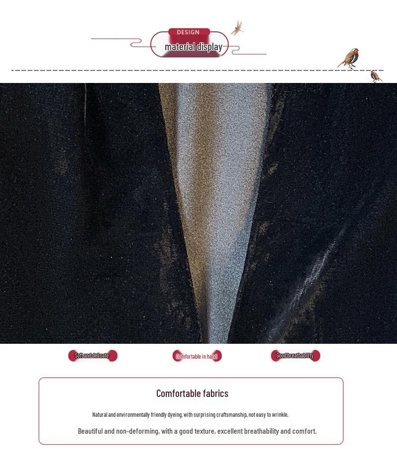 Elegant Embroidered Gold Velvet Stand Collar Waistcoat