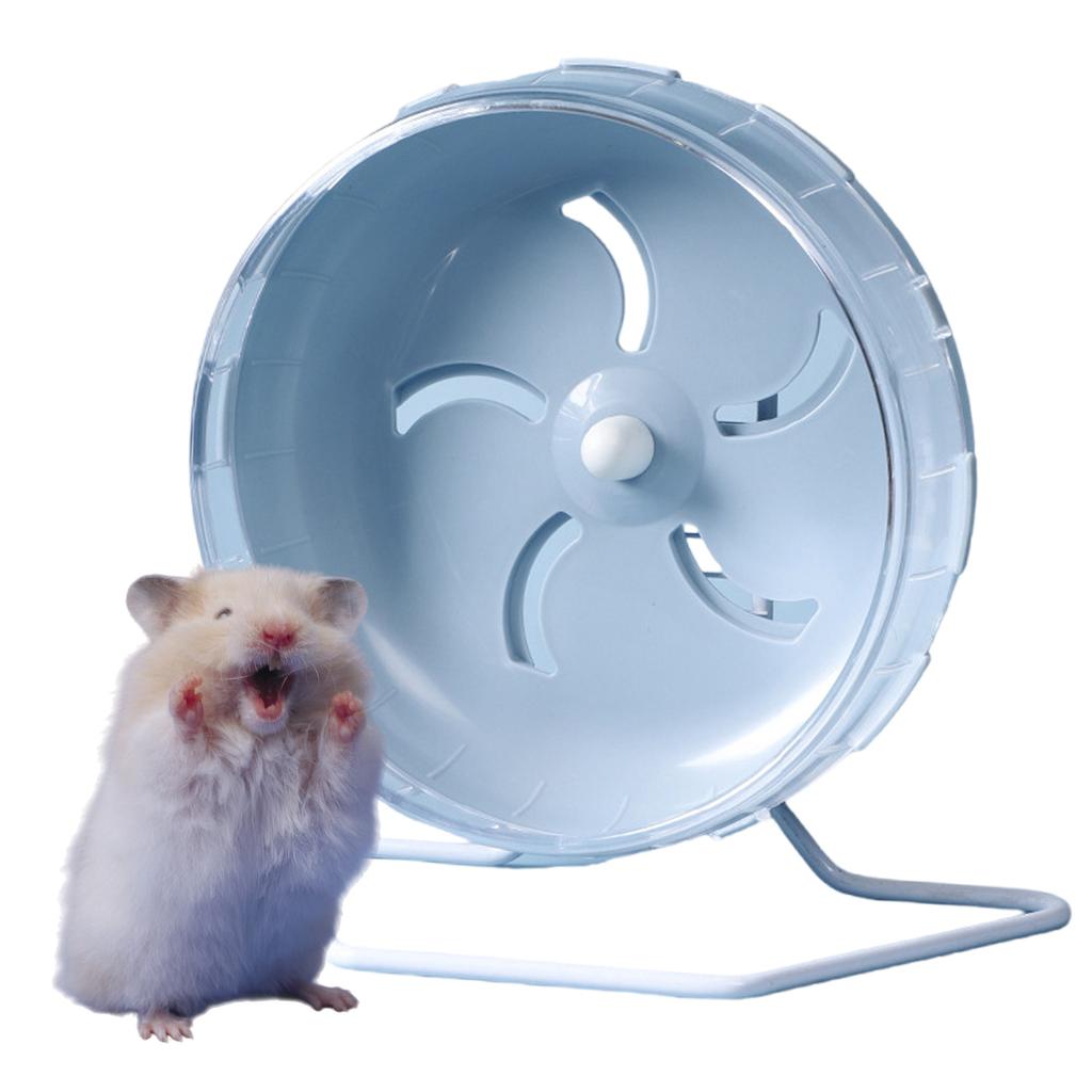 Silent Hamster Exercise Roller Toy Running Wheel Plastic for Small Pet with Stable Base Funny Pet Cage Entertainment Toy