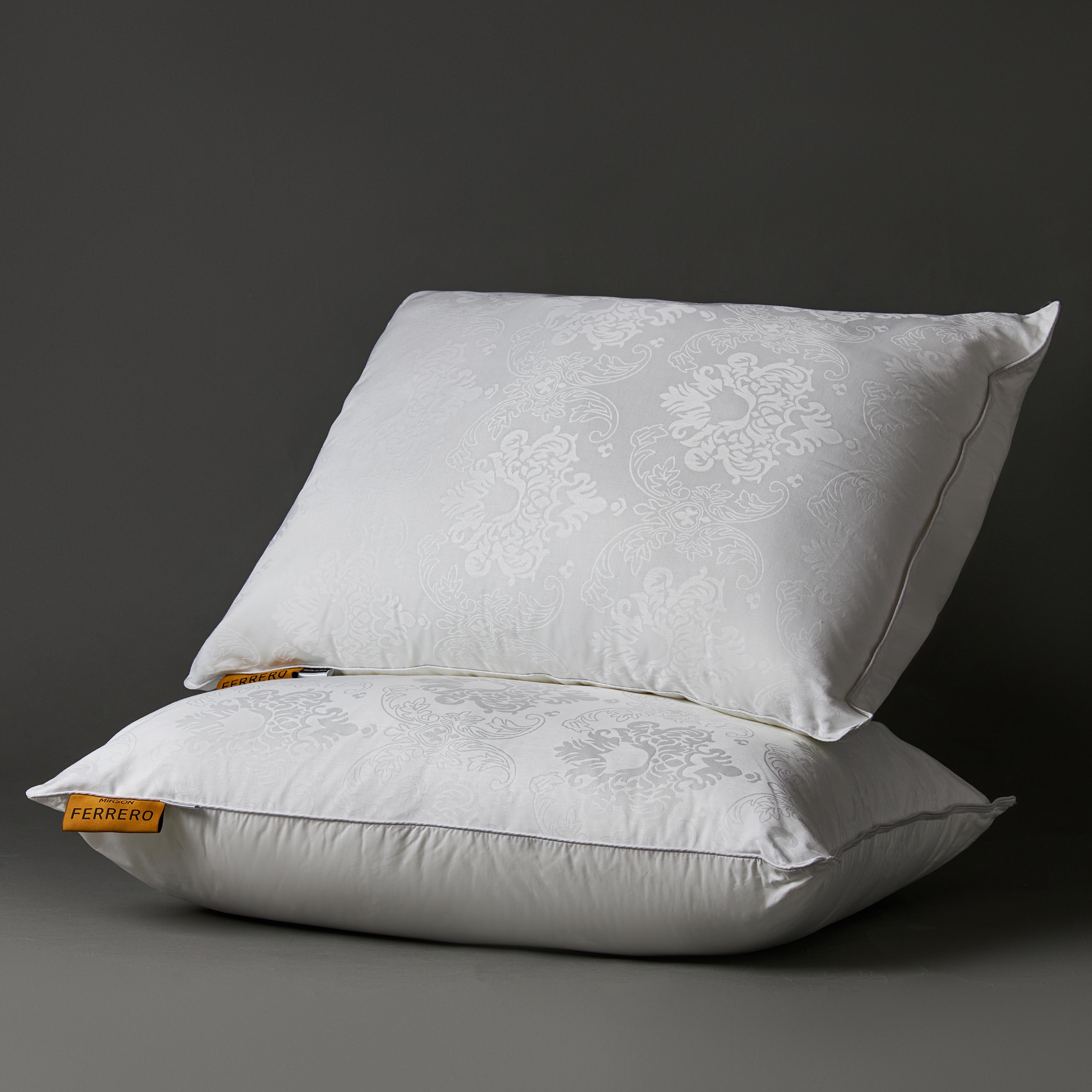 

Down-Filled Pillow №15-02 White — 90% down, 10% feather, Fill Power 600, Medium. 50*60 білий