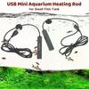 USB Mini Aquarium Heating Rod For Small Fish Tank Temperature Regulator Thermostat Heater 5/10W