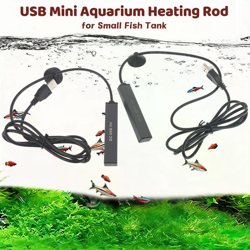 USB Mini Aquarium Heizstab für kleines Fischbecken Temperaturregler Thermostat Heizer 5/10W
