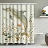 Stylish Dolphin Floral Shower Curtain Waterproof Fabric Bath Decor For Home Decoration