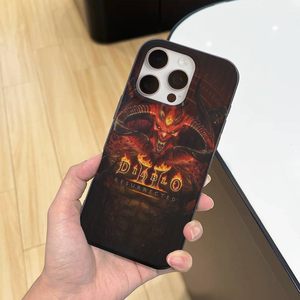 Classic Action D-Diablo Game For IPhone 17 16 15 14 13 12 11 Pro Max Plus Pro Clear Phone Cover Non-Slip Shell