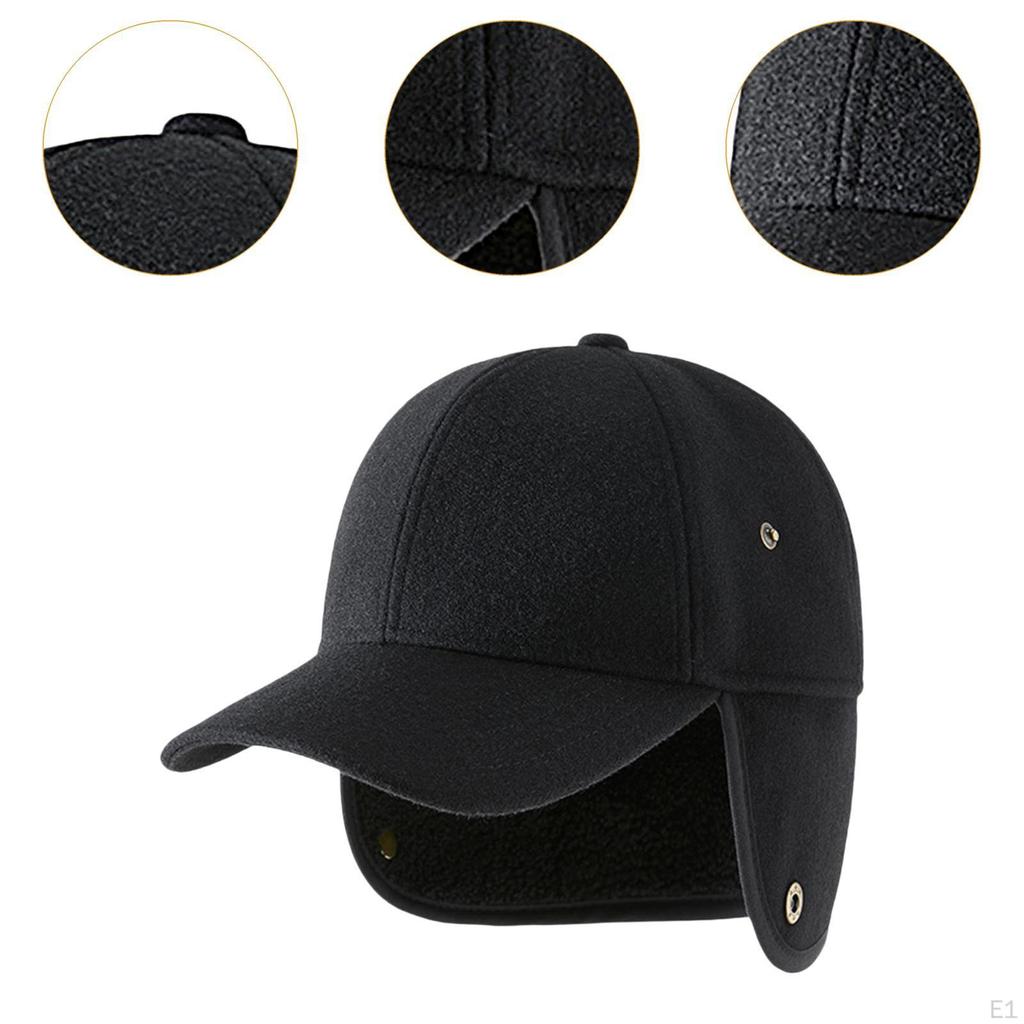 Mens Winter Fleece Hat Basketball Cap for Backpacking Outdoor