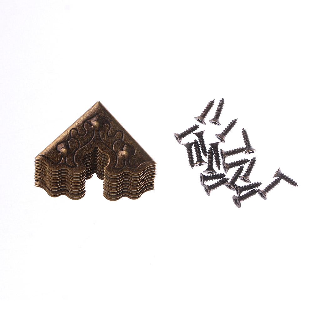 Jewelry Box Wooden Case Metal Crafts Corner Brackets for Furniture Corner Protector Corner Foot