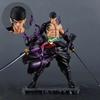 24cm One Piece Enma Zoro PVC Figure Three Sword Samurai Roronoa Zoro Figure Battle Form Statue Desktop Ornament Anime Toy Gifts