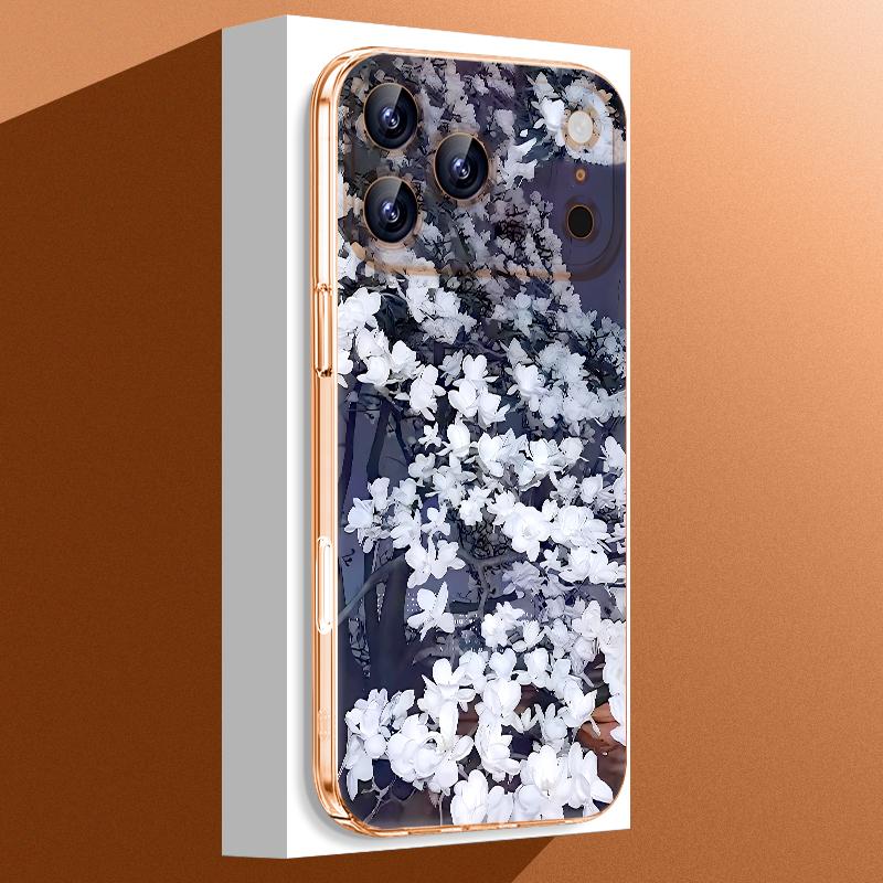 

Small Flowers Pattern Transparent Phone Case For iPhone 17 16 15 14 13 Pro Max 17 Pro 11 Clear Crystal Shockproof Hard PC Cover iPhone 11