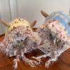 Lovely Horned Knitted Hat Soft Plush Monsters Hat Cold Weather Comfortable Hat for Winter Warmth and Ear Protecting