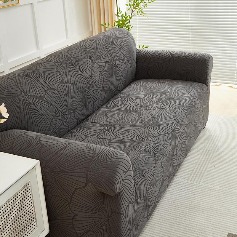1pc Ginkgo Leaves Pattern Sofa Cover Thicken Non-slip Jacquard Sofa Couch Cover Universal Dustproof Sofa Slipcover Home Decor