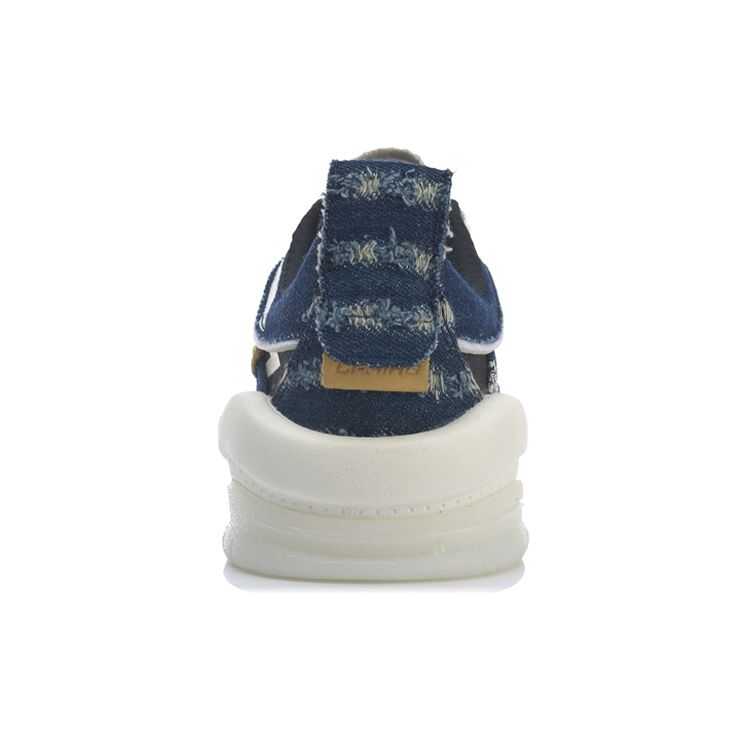 Li Ning Wei Wu Zen Elastic Classic Low-Top Skate Shoes Women Skate Shoes Gray Black Blue AGCR214-1