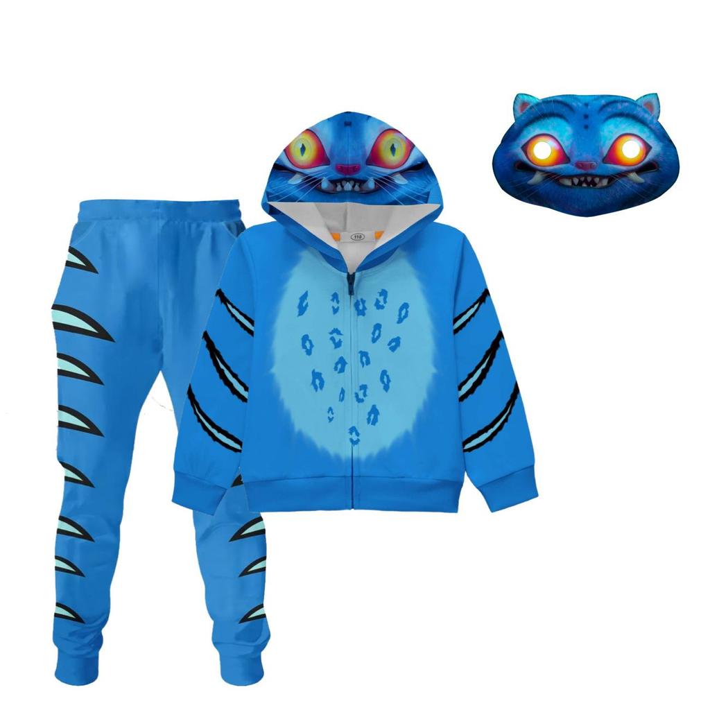 Clothing Sets Kids Unisex Jacket Zip Hooded Jacket Set