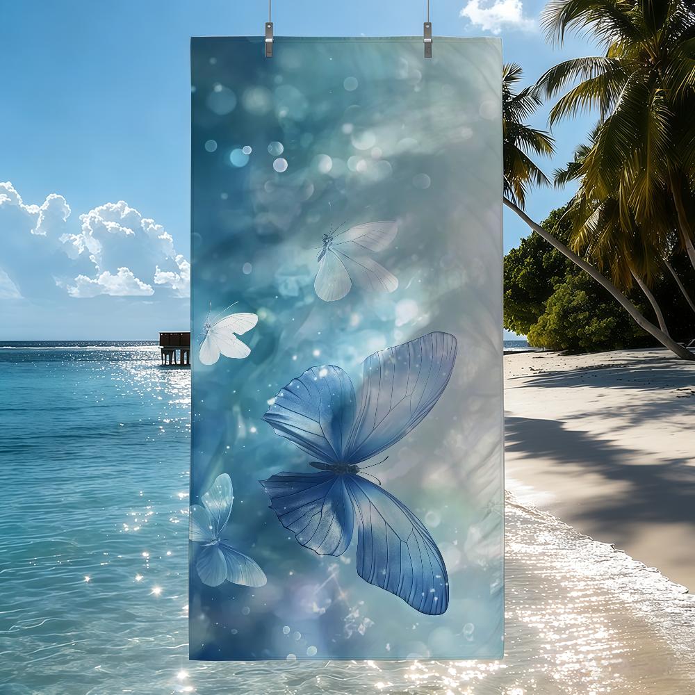 Lebendiges Schmetterlingshandtuch Schnelltrocknende Strandhandtücher Sind Geeignet Für Schwimmbäder Camping Yoga Und Das Fitnessstudio