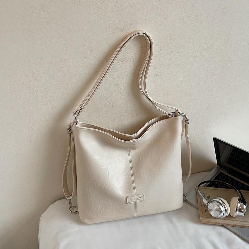 Vintage Shoulder Bag Soft Leather Women's Large Capacity Tote Bag