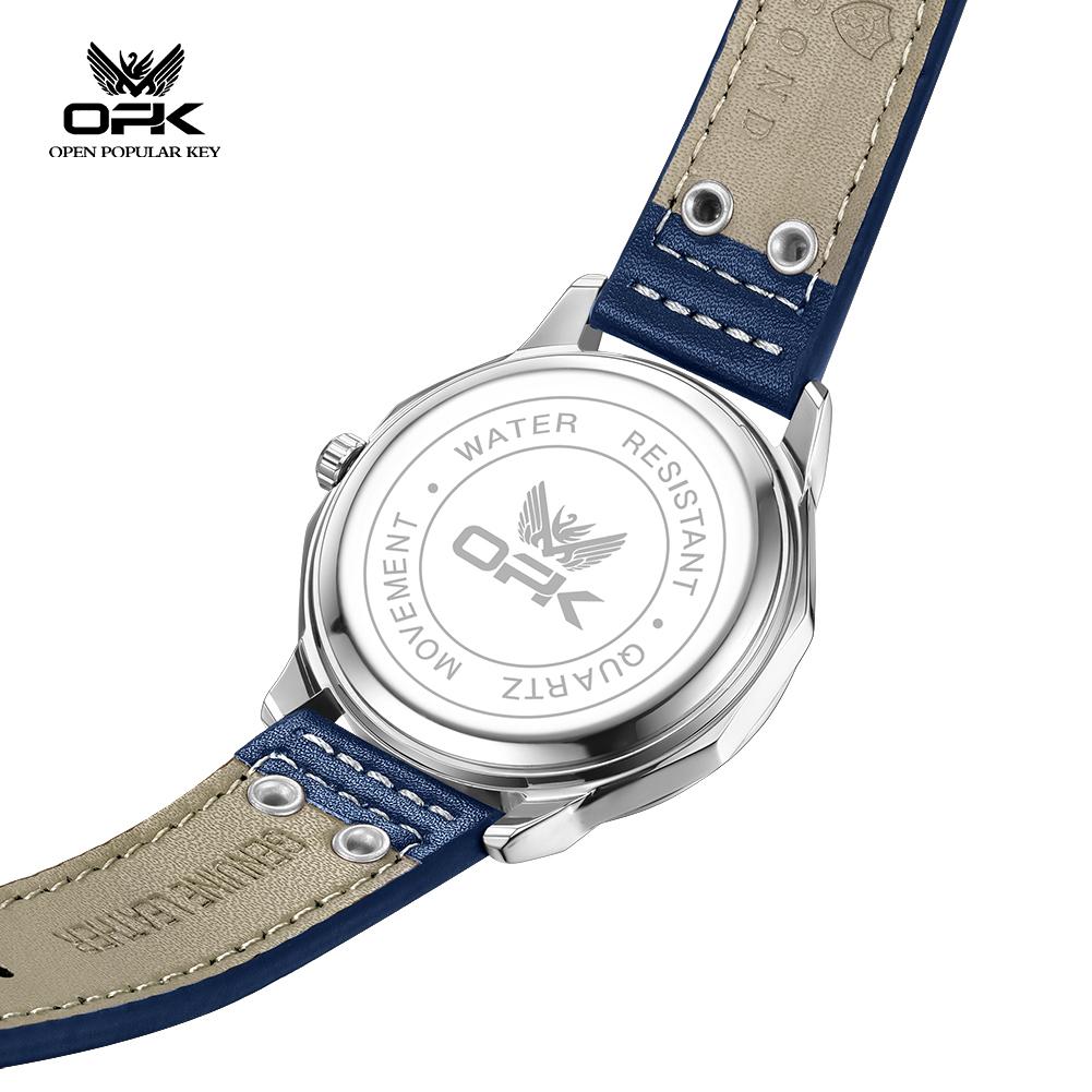 OPK Brand Watches Business Leisure Belts Single Calendar Men's Watches Waterproof Quartz Watches 8195