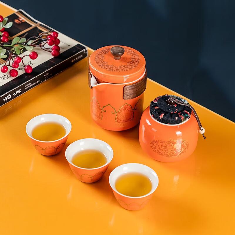 Portable Ceramic Kung Fu Travel Tea Set
