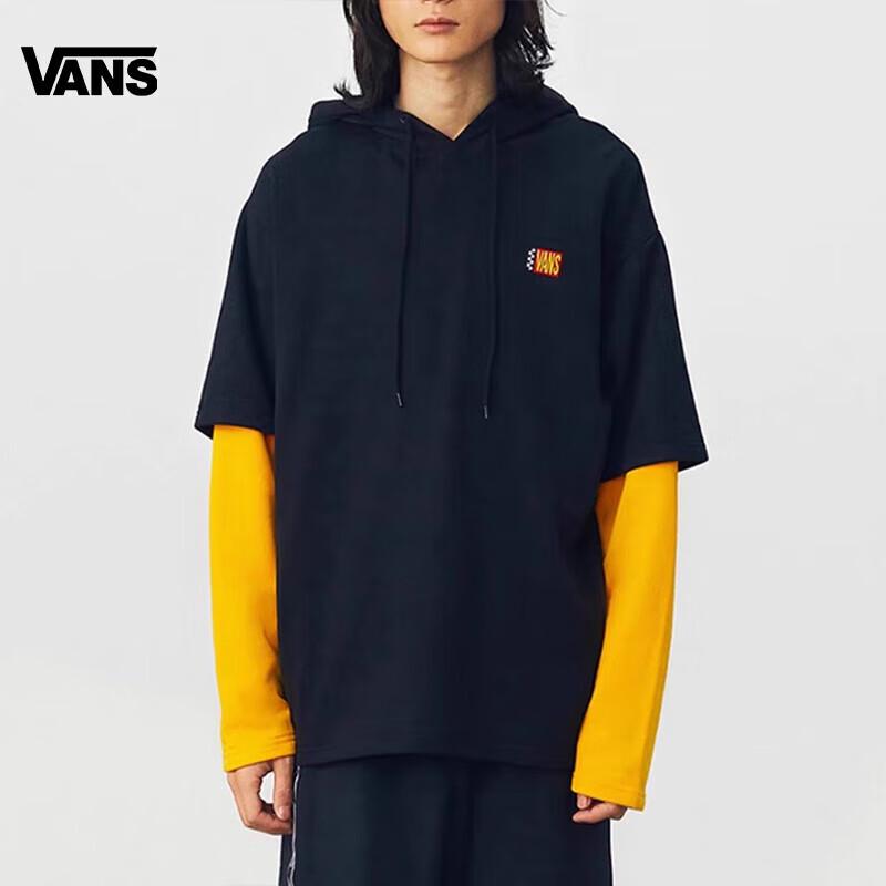 

Мужская толстовка с капюшоном Vans, пэчворк, свободный крой L