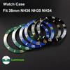 Slope 38*30.5mm High Quality Diving Ceramic/Aluminum 1 PCS Bezel Insert for NH34 NH35 NH36 GMT Automatic Movement Watch Bezel