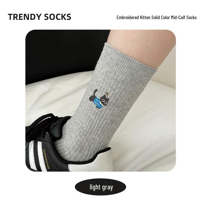 

Женские носки до колена на осень/зиму - Модные до середины икры, бесшовный хлопок One Size