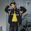 Li Ning Sports Lifestyle Series Casual Retro Color Block Zip Up Stand Collar Windbreaker Unisex Outerwear Black AFDVE97-1
