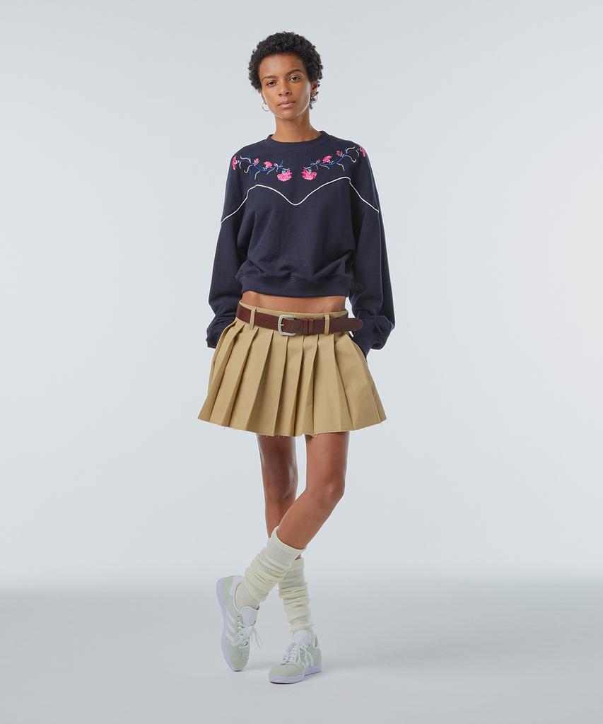 INSTANTFUNK Low-Rise Pleated Skirt - Beige